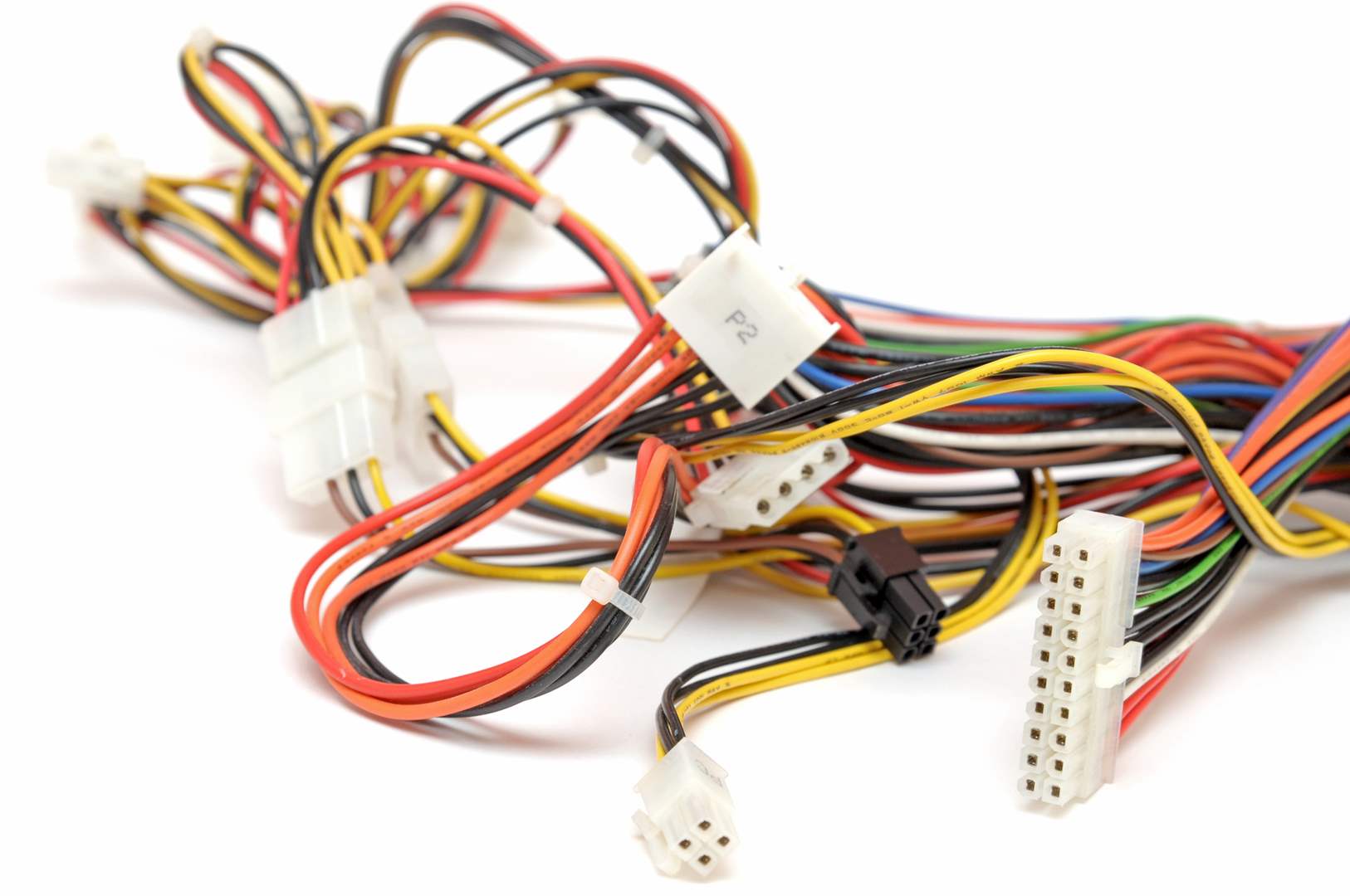 multicolor wires and cable connectors